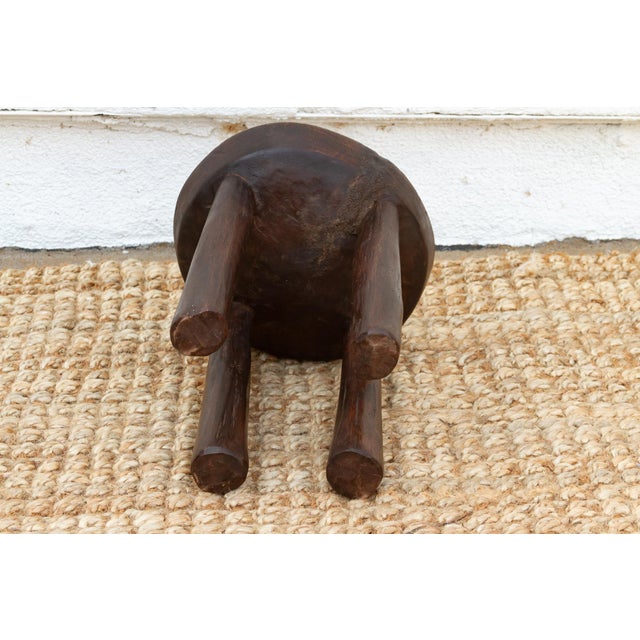 Wood Rustic African Milking Stool For Sale - Image 7 of 8