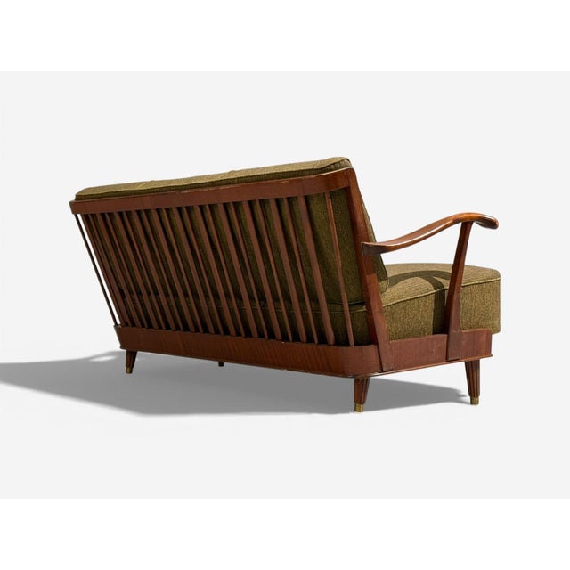 Svante Skogh, Sofa, Beech, Fabric, Sweden, 1940s For Sale - Image 10 of 12