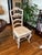 French Dining Chairs (6) Ladder-Back Rush Seats Custom Pads For Sale - Image 4 of 12