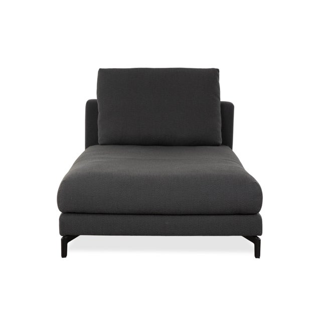 Nuvola Fabric Lounger in Grey Anthracite from Rolf Benz For Sale - Image 9 of 13