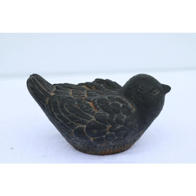 Late 20th Century Cast Iron Chubby Bird Doorstop For Sale - Image 4 of 6