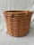 Wood Vintage Large Round Wicker Basket For Sale - Image 7 of 12