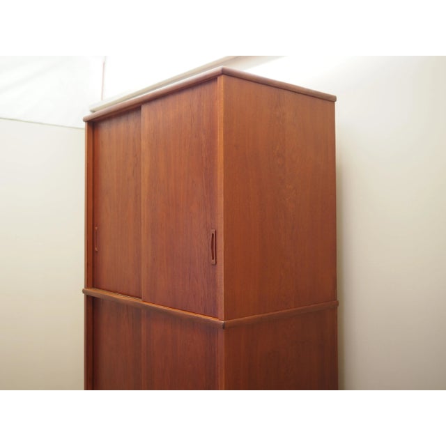 Wood Danish Teak Wardrobe, Denmark, 1970s For Sale - Image 7 of 18