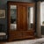 Wood Edwardian Mahogany Triple Wardrobe, 1910 For Sale - Image 7 of 8