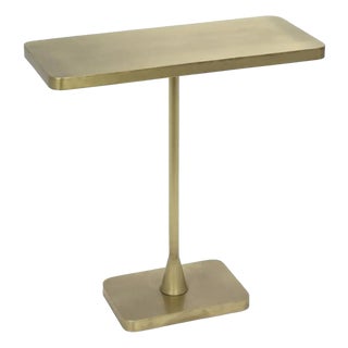 Hild Side Table, Metal with Brass Finish For Sale