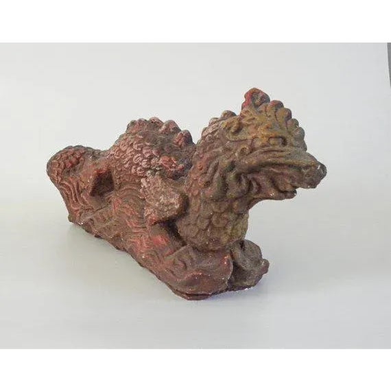 1960s 1960s Vintage Plaster Chinese Dragon Figure For Sale - Image 5 of 7