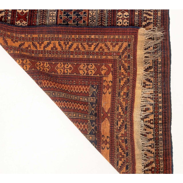 Brown Afghan Baluch Prayer Rug, 5' 6" X 3' 2" For Sale - Image 8 of 8