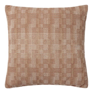 Amber Lewis x Loloi Dolly Clay / Natural 22'' x 22'' Cover with Poly Pillow For Sale