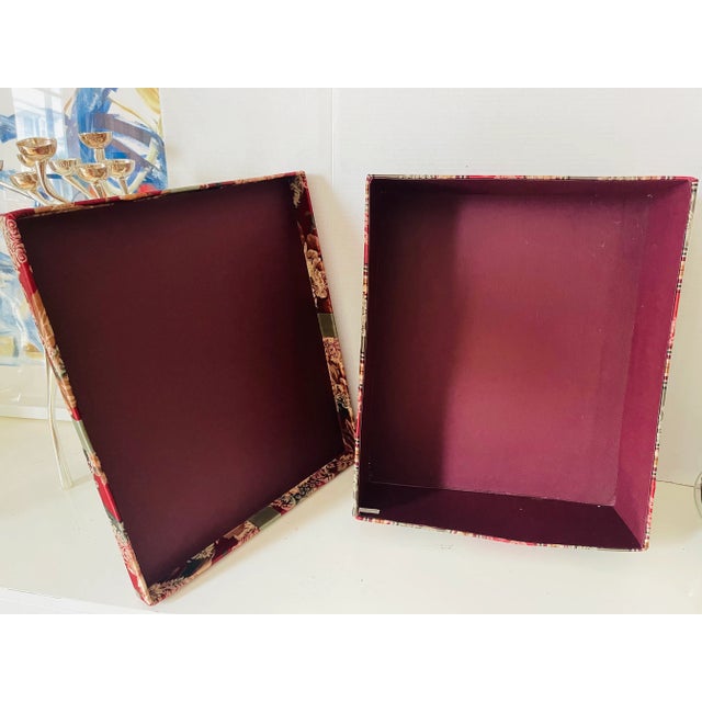 1990s Large Brocade Textile Gift Box For Sale - Image 4 of 6