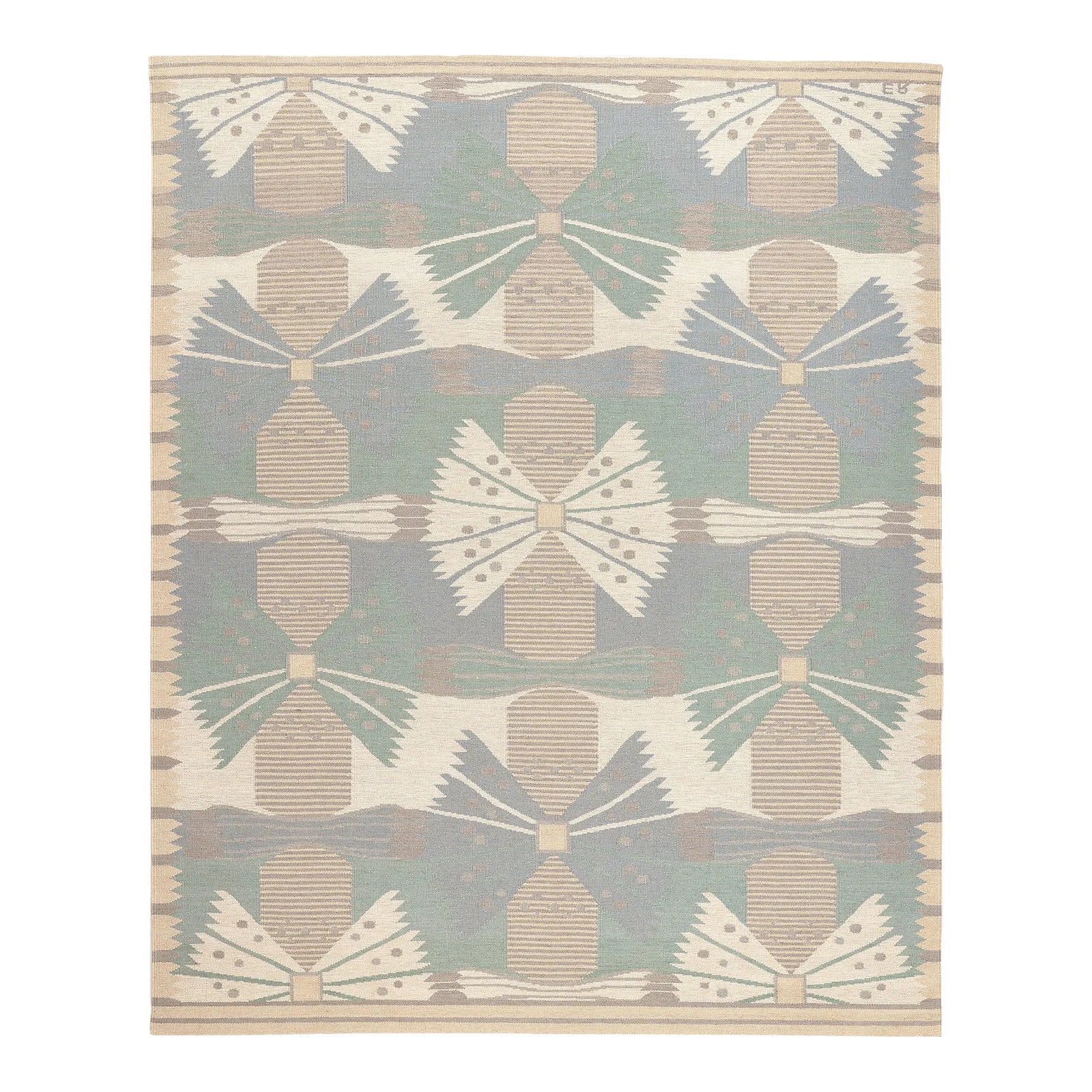 Barbro Nilsson Swedish Inspired Kilim Rug - 09'05 X 11'07 | Chairish