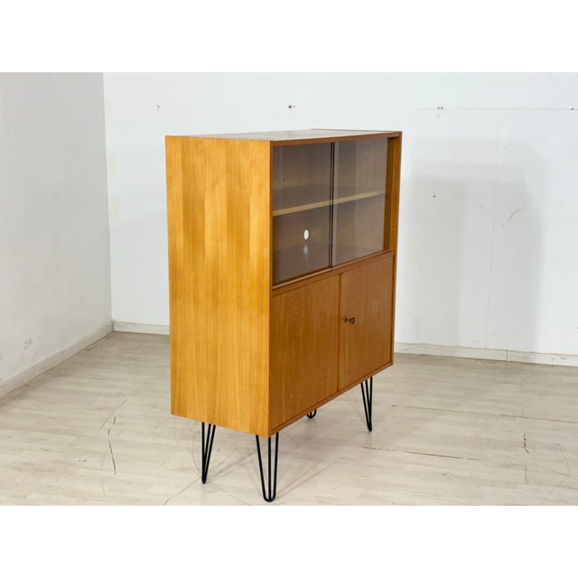 Vintage Highboard in Ash from VEB Hellerau For Sale - Image 11 of 14