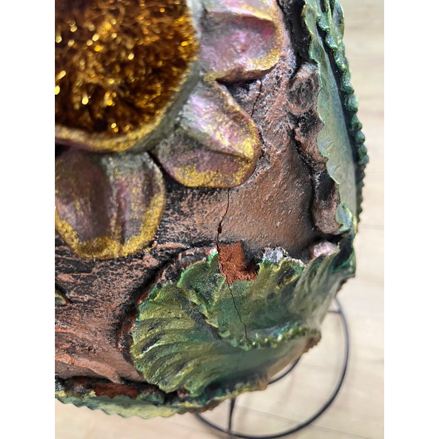 1980s Italian Painted Terracotta Lamps, 1980s, Set of 2 For Sale - Image 5 of 9