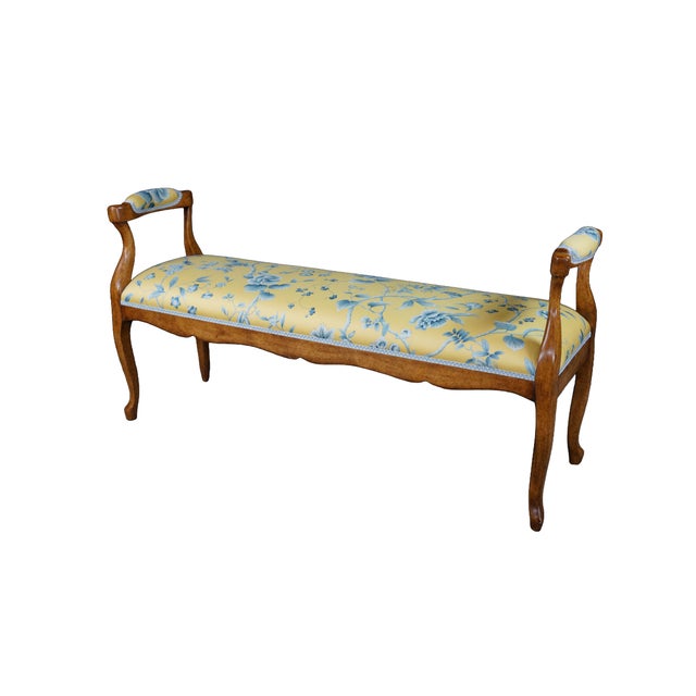 This Minton Spidell French Provincial style window / hallway or bedroom bench and matching down-filled pillows showcase...