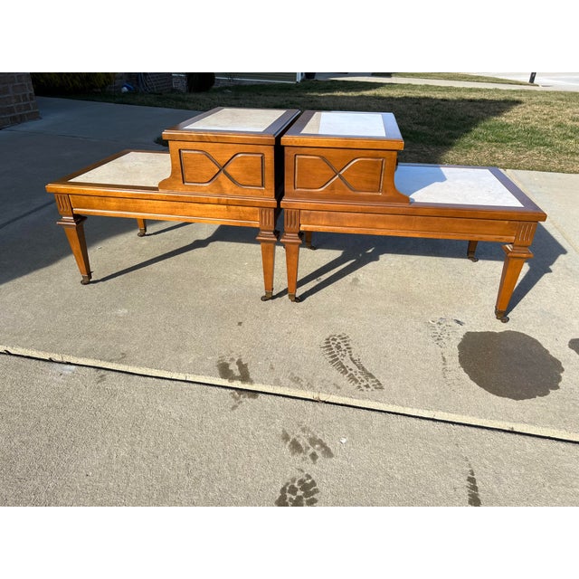 Mid 20th Century Vintage Mersman Natural Solid Maple 2 Tier Stepback