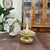Authentic Baldwin "Forged in America" printed on the velvet on it's underside. Large solid brass hurricane candle holder...