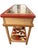 Abstract Vintage Hand Painted Geometric Wood and Glass Display Case Console For Sale - Image 3 of 10