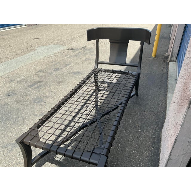Mid-Century Modern Klismos-Style Chaise Lounge With Expresso Finish For Sale - Image 3 of 13