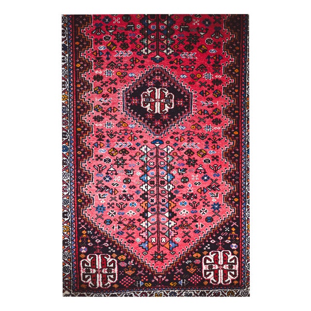 Vintage Middle Eastern Abadeh Wool Rug For Sale
