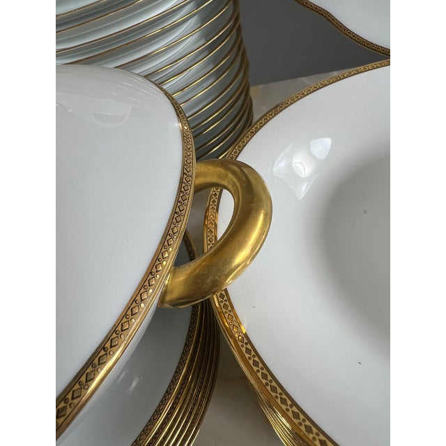 Porcelain Dinner Service from Limoges, 20th Century, Set of 45 For Sale - Image 6 of 13