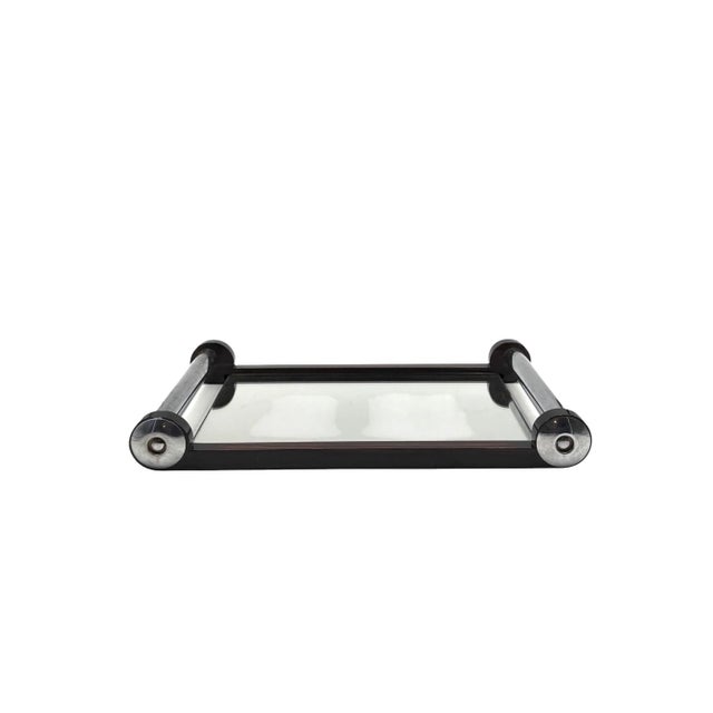 Art Deco Wooden Mirrored Tray, France, 1930s For Sale - Image 10 of 11