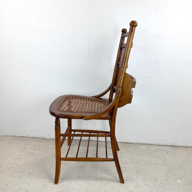 Vintage Spindle Back Cane Seat Dining Chair For Sale In Philadelphia - Image 6 of 12