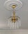 Vintage Brass Chandelier Milk Glass Rods Ceiling Light For Sale - Image 11 of 14
