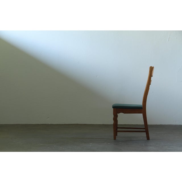 Vintage Razorblade High Back Dining Chairs by Henning Kjærnulf, Denmark, 1960s, Set of 6 For Sale - Image 11 of 18