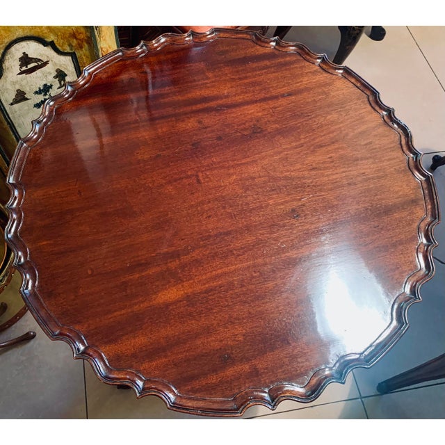 George II English Pie Crust Tilt Top Tea Table - 18th Century For Sale - Image 11 of 12