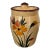 Vintage Hand Painted Stoneware Crock or Jar With Lid For Sale