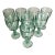 Vintage Libbey Glass Goblets-Set 8-'Spanish Green' For Sale