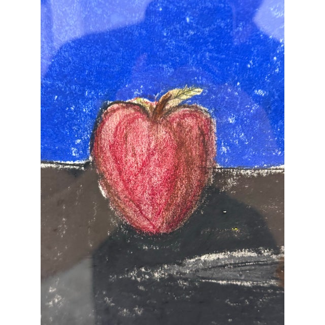 Pastel Apple Still Life Artwork, Framed For Sale In San Francisco - Image 6 of 12