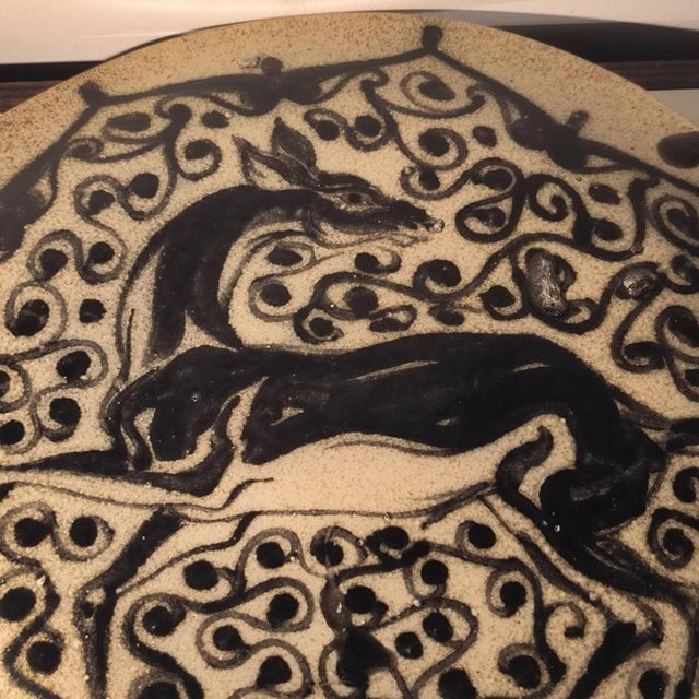 Contemporary Antelope Wall Plaque in Stoneware by Pierre Paulus, 1937 For Sale - Image 3 of 18