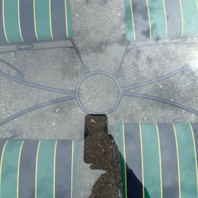 Mid-Century Modern Massive Salterini Wrought Iron Glass Patio Dining Set For Sale - Image 3 of 11