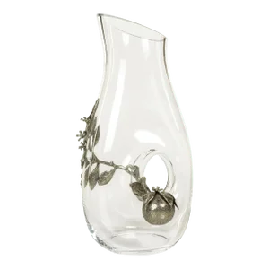 Lemon Pewter & Glass Pierced Pitcher