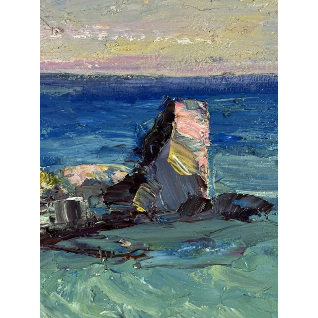 Oil Painting Evening Sea Horizon Boris Serdyuk For Sale - Image 9 of 11
