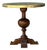 Vintage Brass and Wood Pedestal Table For Sale