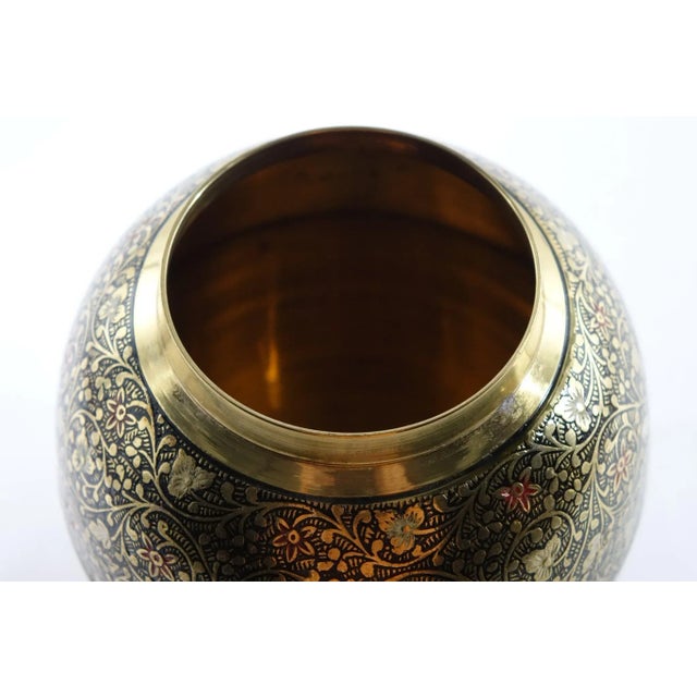 Late 19th Century Late 19th Century Decorative Brass Urns - A Pair For Sale - Image 5 of 12