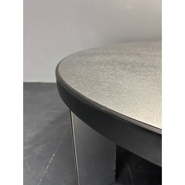 1970s Etched Chrome Metal Coffee Table by Heinz Lilienthal, Germany, 1960s For Sale - Image 5 of 16