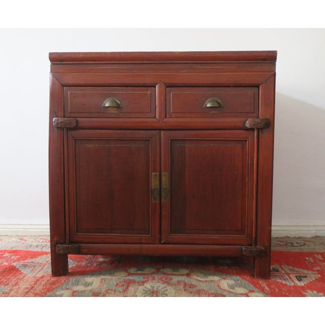 Brown Antique Boho 2-Door Cabinet with 2 Drawers, 1910s For Sale - Image 8 of 8