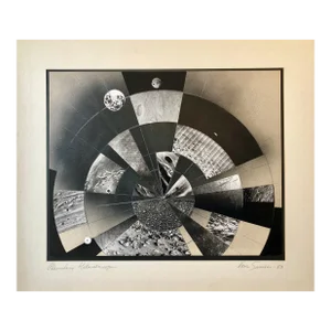 Vera Simons, Planetary Kaleidoscope, Photo Mosaic Collage Space Photograph, Feminist Aviator, 1983