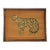 Leopard Cheetah Expressionist Minimalist Gold Raw Umber Brick Red Sienna Original Painting Cleo Plowden For Sale