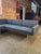 Mid-Century Modern Geiger Tuxedo Two-Piece Component Lounge Sectional in Gray Wool Felt For Sale - Image 3 of 9