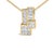 Indulge in the ultimate sophistication with this exquisite geometric pendant necklace. Crafted from 14K yellow gold and...