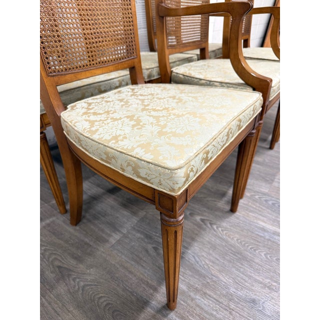 Vintage Ranck Furniture Solid Cherry Caned Back Dining Chairs - Set of 6 For Sale - Image 4 of 18