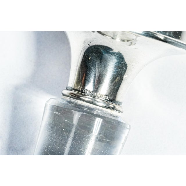 Impressive 3 Piece Antique Crystal Sterling Silver Bottle Jar Vanity Dresser Set For Sale - Image 14 of 17