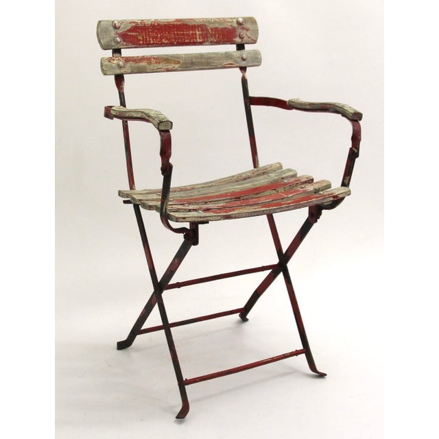 French Children's Garden Folding Chair, 1930s For Sale - Image 12 of 12