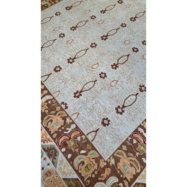 Folk Art Decorative Handwoven Sumak Wool Rug For Sale - Image 3 of 11