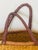 French Country French Country Antique Woven Basket With Leather Handles For Sale - Image 3 of 3