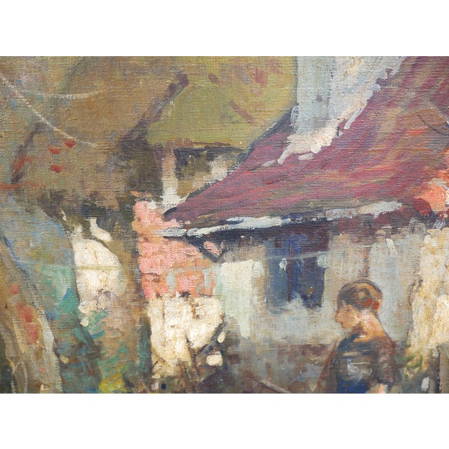 French George Ames Aldrich “Stream in Normandy” Pastel Pastoral Impressionist French Landscape Painting, 1920s For Sale - Image 3 of 6