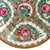 Beautiful Japanese porcelain shallow bowl encased in brass and hand-decorated in Hong Kong with the ever popular Rose...